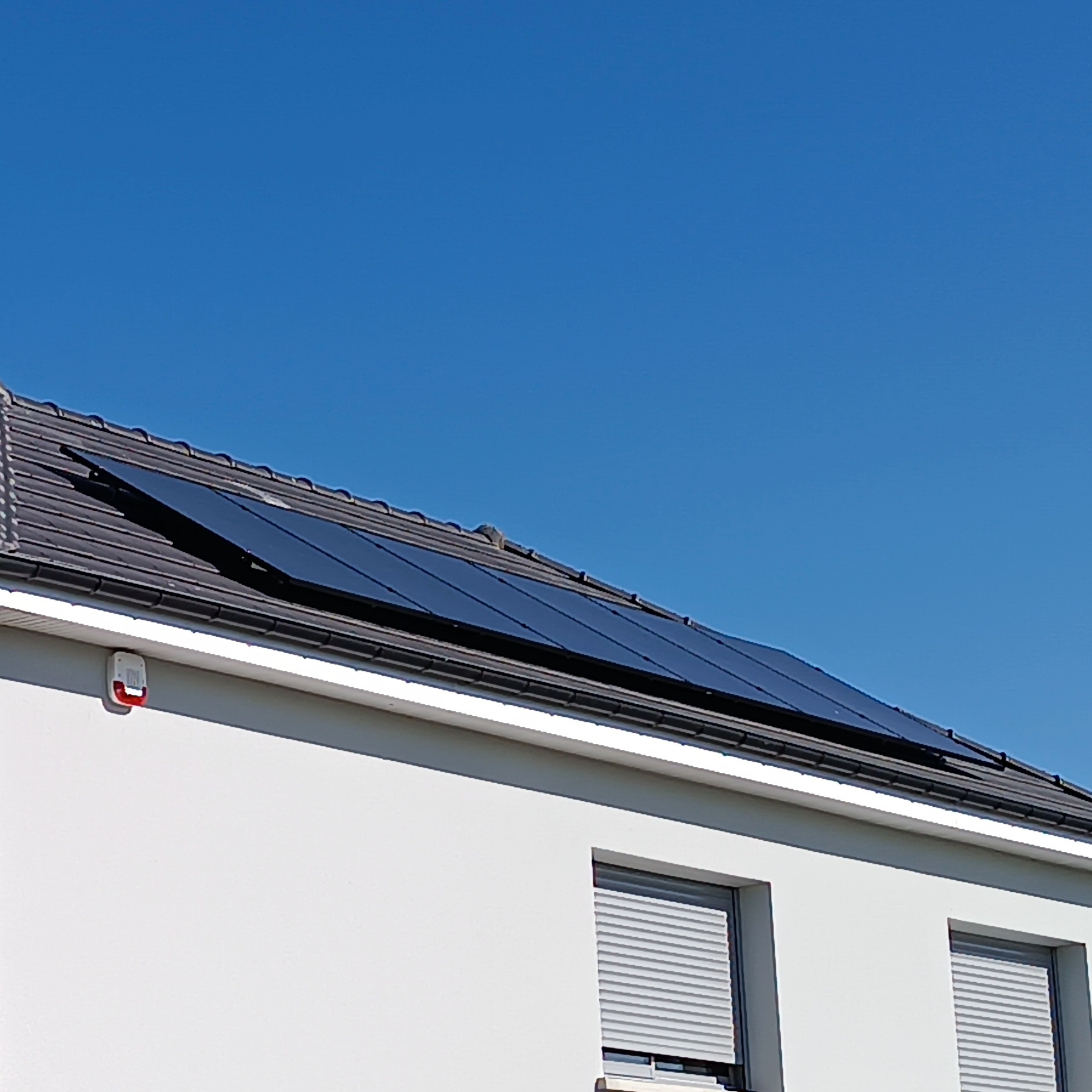 Toiture champ de six panneaux